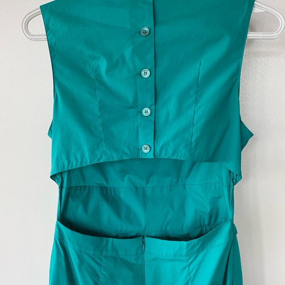 Club Monaco | Teal Cutout Back Dress - Picture 4 of 5